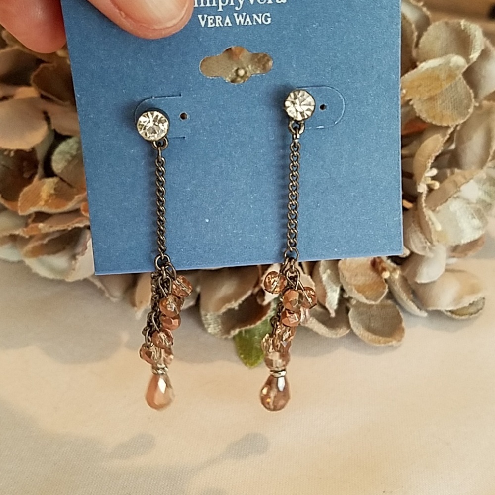 NWT Vera Wang Dangling Earrings